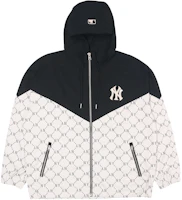 MLB FW22 Black Patchwork Logo Embroidered Hoodie Jacket Unisex. 3AWJM0224-50CRS MLB FW22 Black Patchwork Logo Embroidered Hoodie Jacket Unisex. 3AWJM0224-50CRS