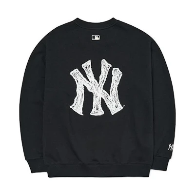 MLB FW22 Black Pullover Sweatshirt Grumpy Bear Unisex 3AMTE0124-1