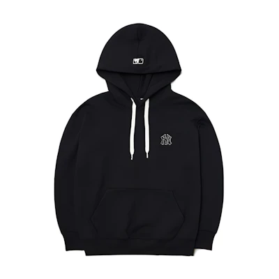 MLB FW22 Black Unisex Solid Color Drawstring Long-Sleeve Hoodie 3AHDB0521
