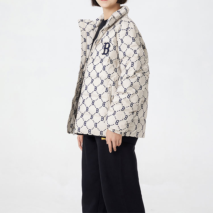 Cheap Chaqueta Corta Acolchada Unisex MLB FW22 Monograma Diamante Beige. 3ADJM0826-43BGL