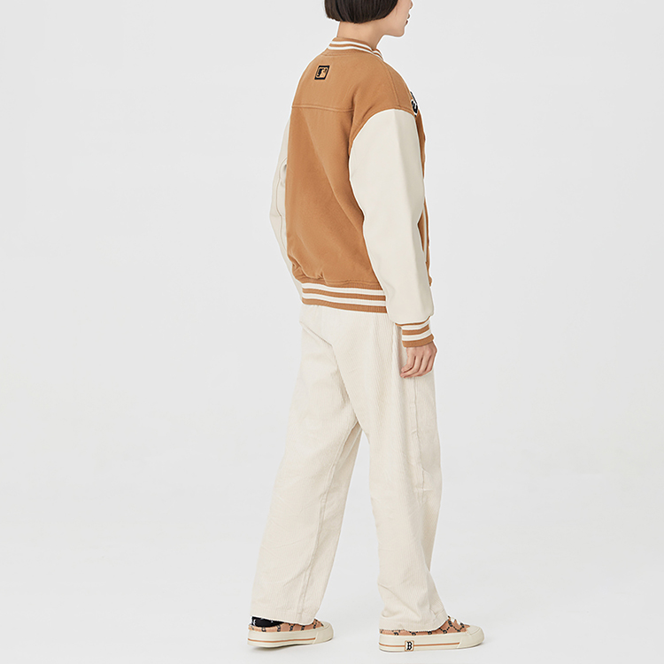 Purchase MLB FW22 Embroidered Button-Up Baseball Jacket Khaki Unisex Couple Style 3AJPF0124-43BGD