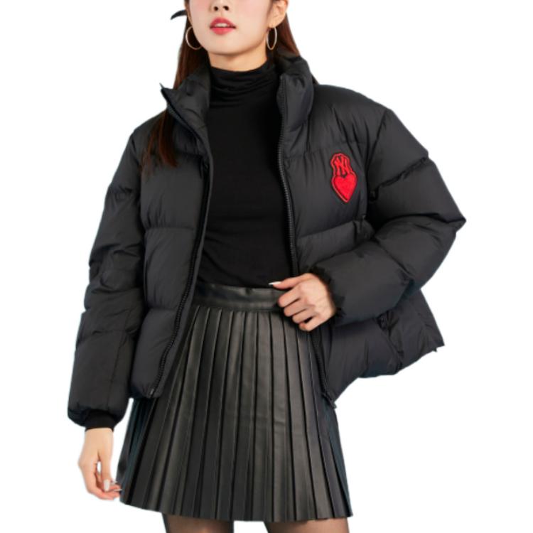 MLB FW22 Embroidered Heart Short Puffer Jacket Unisex Black. 3FDJH0126-50BKS 圖 4