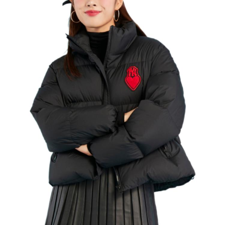 MLB FW22 Embroidered Heart Short Puffer Jacket Unisex Black. 3FDJH0126-50BKS 圖 5