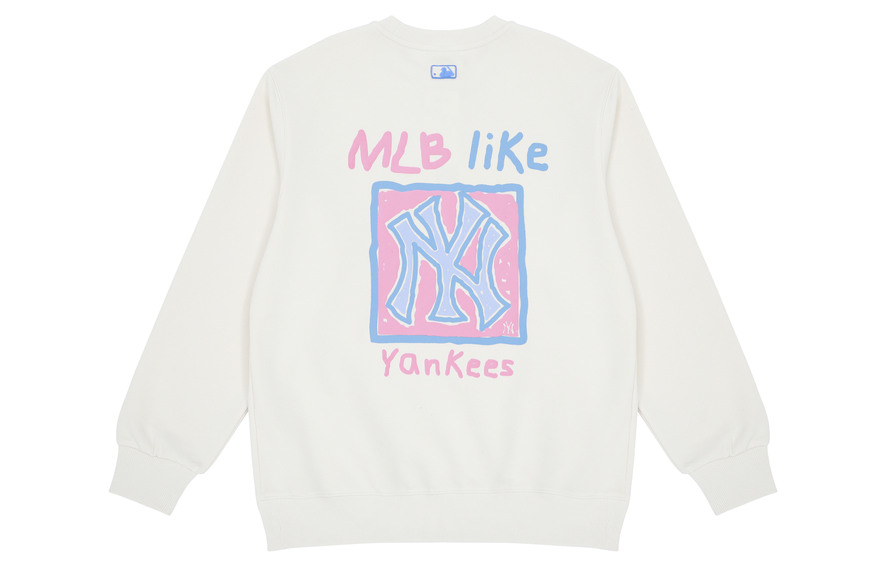 MLB FW22 Graffiti Print Crewneck Sweatshirt Unisex White 3AMTL0414-50CRS 圖 2