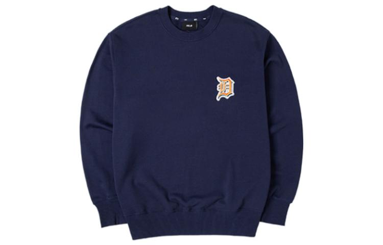 MLB FW22 Letter Logo Pullover Sweatshirt Unisex Deep Blue 3AMTB0224-46NYD