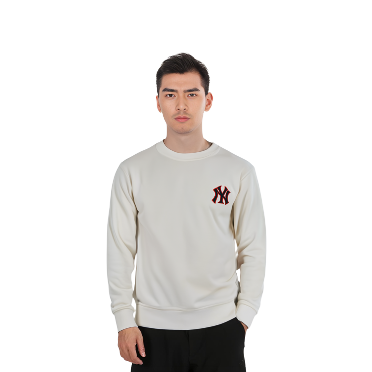 Purchase MLB FW22 復古運動標誌圓領衛衣 男女款 米白色 3AMTB0626-50IVS