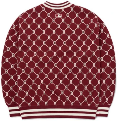 MLB FW22 紅色鑽石單寧刺繡Logo男女休閒圓領毛衣 3AMTM0724-43WIS Lookbook MLB FW22 紅色鑽石單寧刺繡Logo男女休閒圓領毛衣 3AMTM0724-43WIS