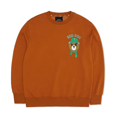 MLB FW22 Logo Print Crewneck Pullover Sweatshirt Unisex Orange 3AMTEC624-1