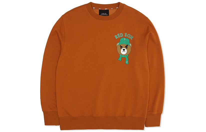 MLB FW22 Logo Print Crewneck Pullover Sweatshirt Unisex Orange 3AMTEC624-1 圖 2