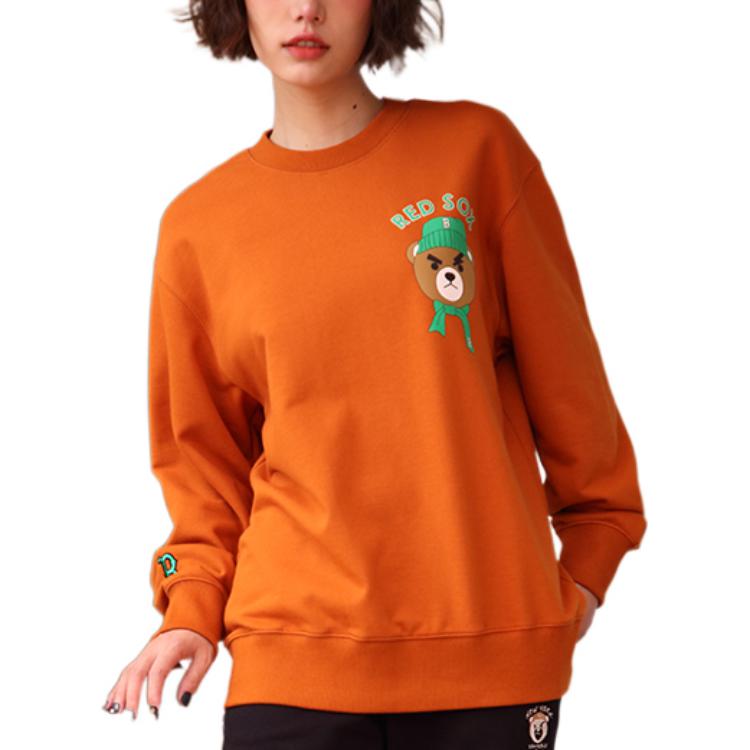 MLB FW22 Logo Print Crewneck Pullover Sweatshirt Unisex Orange 3AMTEC624-1 圖 3
