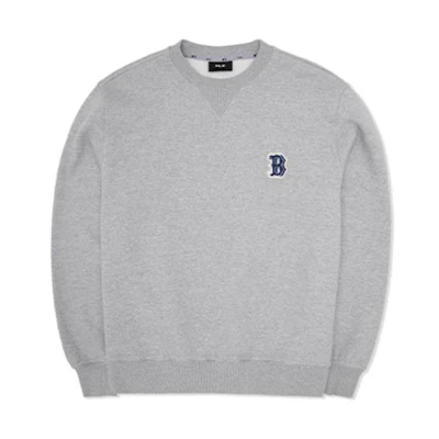 MLB FW22 Logo Print Crewneck Sweatshirt Unisex Gray 3AMTB0526-43MGS