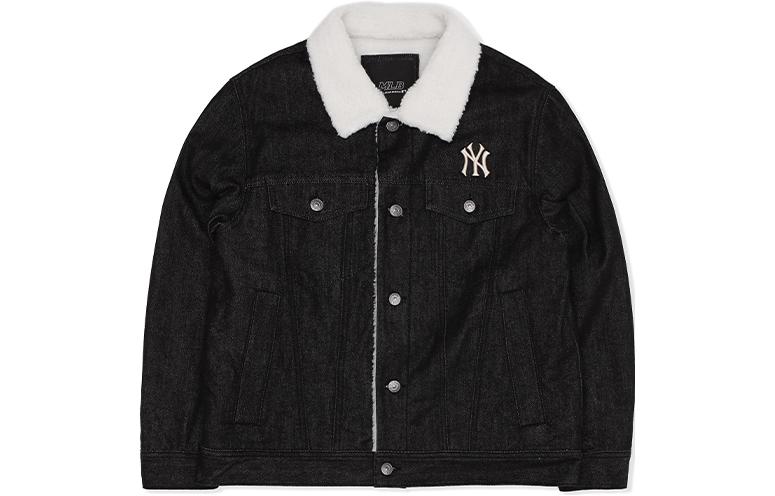 MLB FW22 Logo Print Long Sleeve Denim Jacket Unisex Black 3ADKEC126-50BKS 圖 2