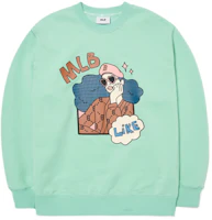 MLB FW22 Logo Print Vintage Crewneck Sweatshirt Unisex Green Retro Style 3AMTL0224-43MTL MLB FW22 Logo Print Vintage Crewneck Sweatshirt Unisex Green Retro Style 3AMTL0224-43MTL