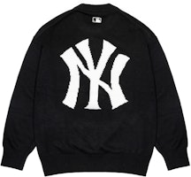 MLB FW22 New York Yankees Big Logo Crewneck Knit Sweater Unisex Black 3AKPB0126-50BKS MLB FW22 New York Yankees Big Logo Crewneck Knit Sweater Unisex Black 3AKPB0126-50BKS