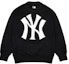 Buy Suéter Unisex Negro MLB FW22 New York Yankees Logo Grande Cuello Redondo. 3AKPB0126-50BKS