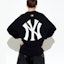Purchase Suéter Unisex Negro MLB FW22 New York Yankees Logo Grande Cuello Redondo. 3AKPB0126-50BKS