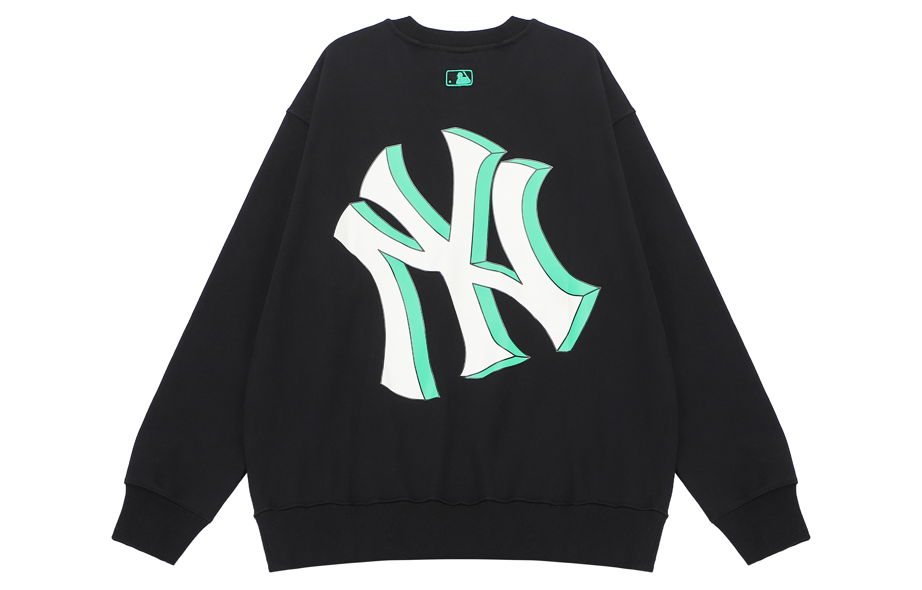 MLB FW22 New York Yankees Logo Crewneck Sweatshirt Unisex Black 3AMTB0224-50BKS