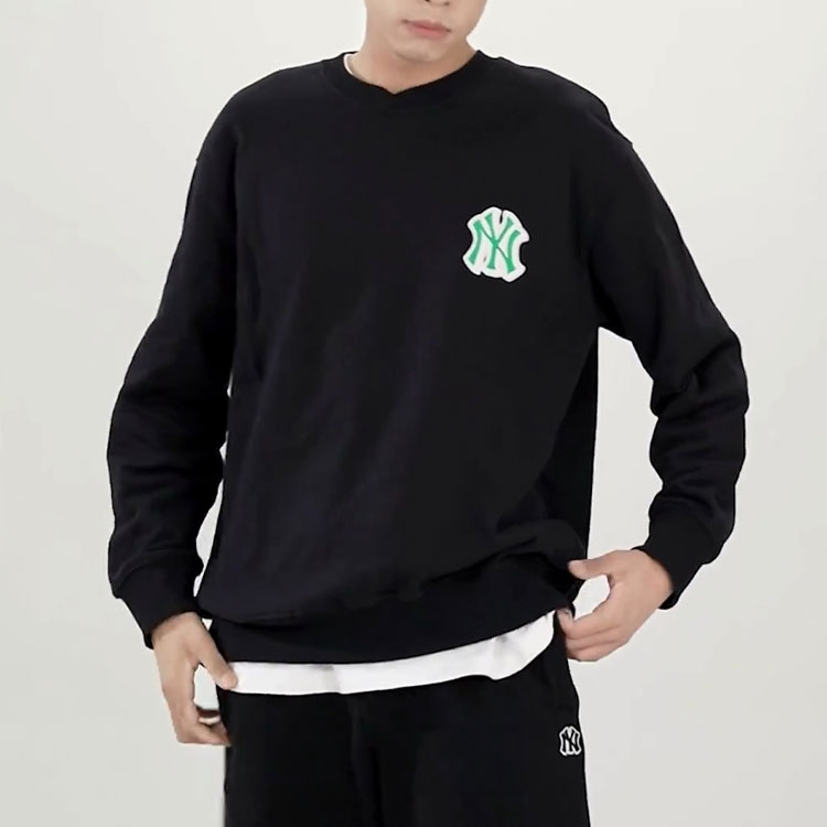 Details for MLB FW22 New York Yankees Logo Crewneck Sweatshirt Unisex Black 3AMTB0224-50BKS