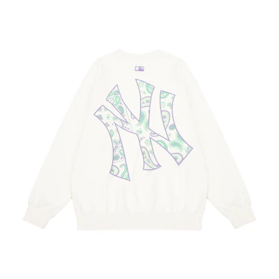 MLB FW22 New York Yankees Paisley Crewneck Oversized Sweatshirt Unisex Off-White 3AMTI0126-50CRS