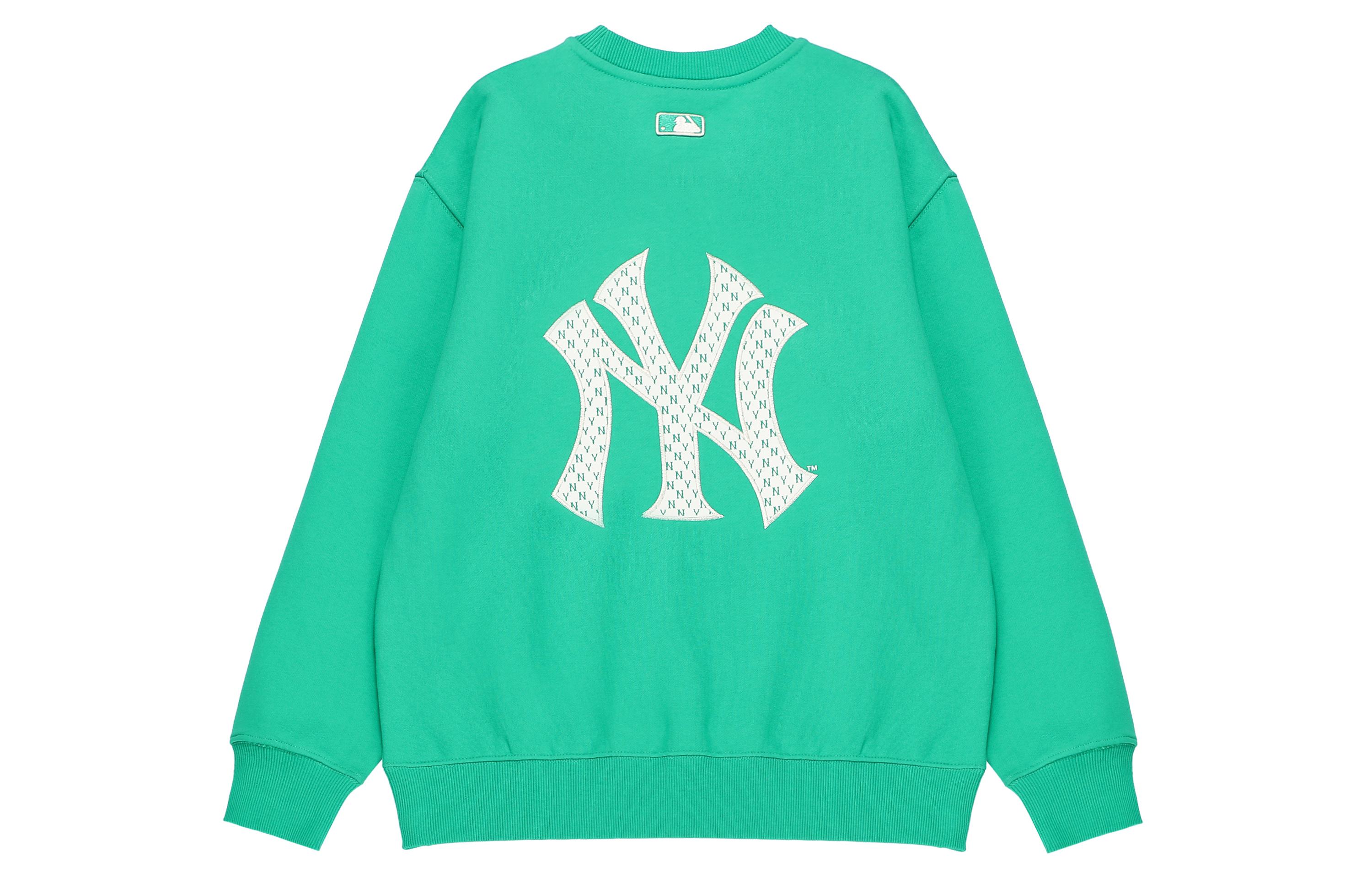 MLB FW22 New York Yankees Solid Logo Print Crewneck Sweatshirt Green Unisex 3AMTM0124-50GNS