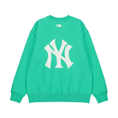 MLB FW22 New York Yankees Solid Logo Print Crewneck Sweatshirt Green Unisex 3AMTM0124-50GNS