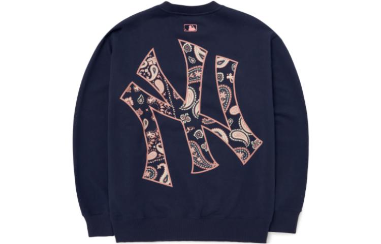 MLB FW22 Paisley Print Oversized Crewneck Sweatshirt Unisex 3AMTI0126-50NYD 圖 3