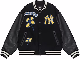 MLB FW22 Patchwork Embroidered Black Baseball Jacket Unisex Casual Couple Style. 3AJPF0124-50BKS MLB FW22 Patchwork Embroidered Black Baseball Jacket Unisex Casual Couple Style. 3AJPF0124-50BKS