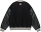 Lookbook MLB FW22 拼布刺繡黑色棒球夾克 情侶款休閒外套. 3AJPF0124-50BKS