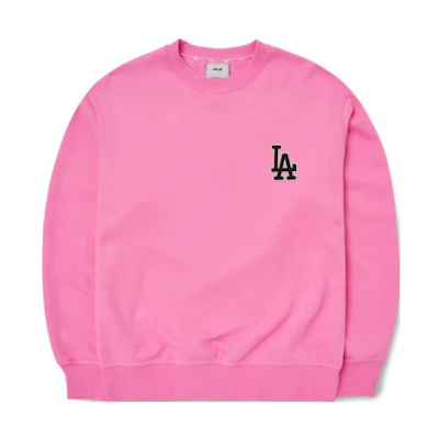 MLB FW22 Pink Crewneck Sweatshirt with Letter Print () 3AMTB0626-07PKS