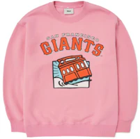 MLB FW22 Pink Logo Graphic Crewneck Long Sleeve Unisex Sweatshirt 3AMTC0126-14PKS MLB FW22 Pink Logo Graphic Crewneck Long Sleeve Unisex Sweatshirt 3AMTC0126-14PKS