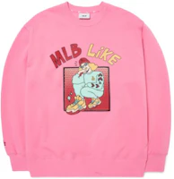 MLB FW22 Pink Logo Print Crewneck Sweatshirt Unisex Casual American Style 3AMTL0224-07PKS MLB FW22 Pink Logo Print Crewneck Sweatshirt Unisex Casual American Style 3AMTL0224-07PKS