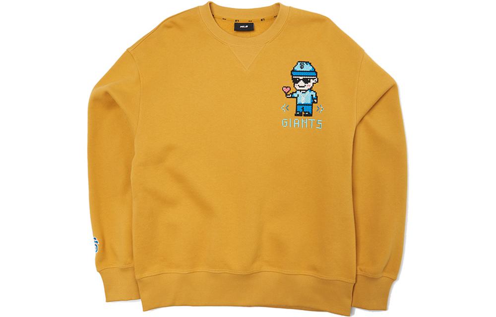 MLB FW22 San Francisco Giants Cartoon Embroidered Unisex Yellow Sweatshirt 3AMTP0326-14MSD