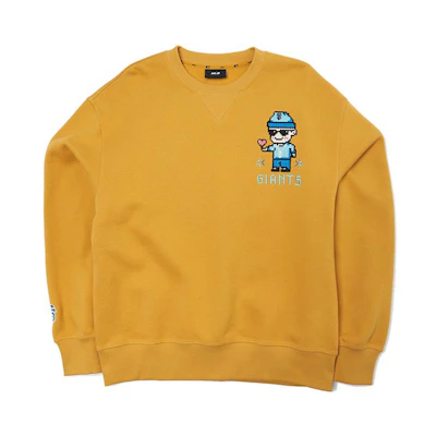 MLB FW22 San Francisco Giants Cartoon Embroidered Unisex Yellow Sweatshirt 3AMTP0326-14MSD