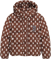 MLB FW22 Short Down Jacket Monogram Print Hooded Unisex Dark Brown 3ADJM0326-43BRD MLB FW22 Short Down Jacket Monogram Print Hooded Unisex Dark Brown 3ADJM0326-43BRD