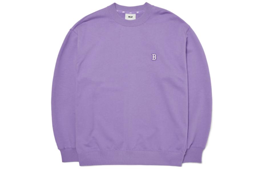 MLB FW22 Solid Logo Print Crewneck Sweatshirt Unisex - Purple 3AMTB0124-43LDS