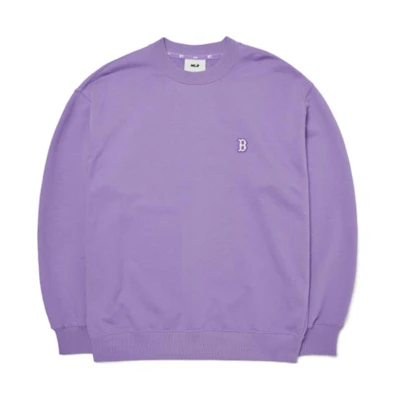 MLB FW22 Solid Logo Print Crewneck Sweatshirt Unisex - Purple 3AMTB0124-43LDS