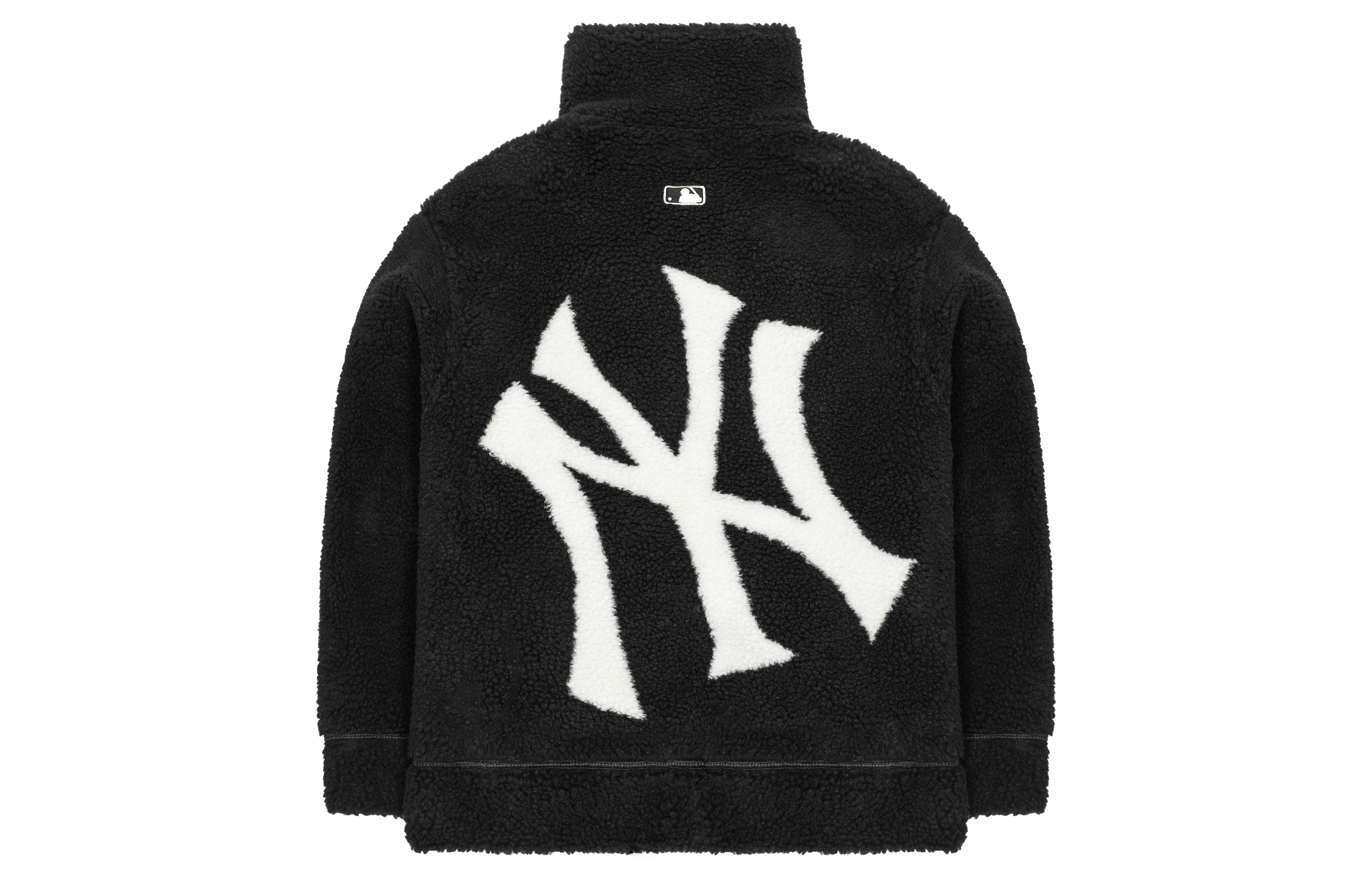 MLB FW22 Unisex Black Sherpa Fleece Jacket Windproof and Warm. 3AFDB0326-50BKS