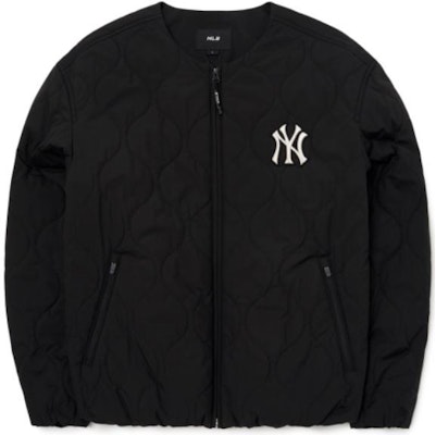MLB FW22 Unisex Logo Collarless Long Sleeve Cotton Jacket Black 3APDB0126-50BKS Order MLB FW22 Unisex Logo Collarless Long Sleeve Cotton Jacket Black 3APDB0126-50BKS