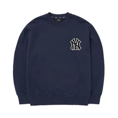MLB FW22 Unisex Navy Blue Crewneck Pullover Sweatshirt 3AMTI0126-1