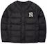 Order MLB FW22 Unisex Short Puffer Jacket Black with Logo Embroidery. 3ADJB0126-50BKS