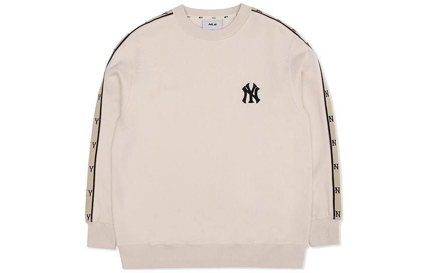MLB FW22 Unisex Vintage Logo Embroidery Crewneck Sweatshirt Cream Color 3AMTM0826-50CRS