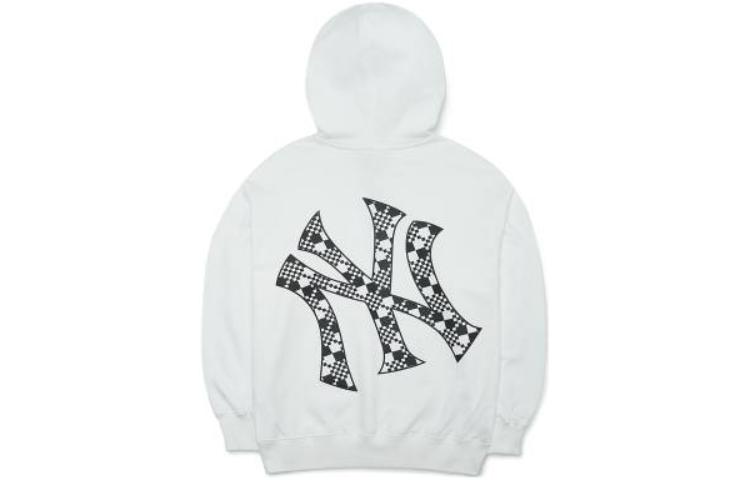 MLB FW22 White Hoodie with Front Logo for Men and Women Unisex Pullover 3AHDO0126-50WHS 圖 2