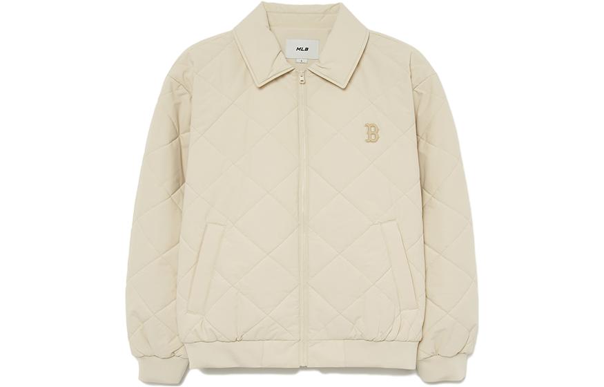 MLB FW23 Boston Red Sox Letter Embroidery Long Sleeve Jacket Beige Unisex 3APDB0136-43IVS 圖 2