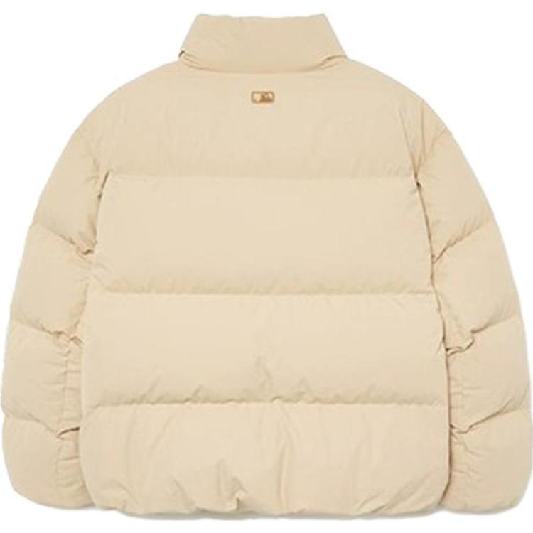 Lookbook MLB 2023秋冬波士顿红袜高领羽绒外套米色男女款 3ADJB0336-43BGM