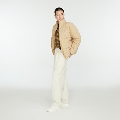 MLB FW23 波士頓紅襪Logo高領羽絨外套 米色 男女適用 3ADJB0336-43BGM Details for MLB FW23 波士頓紅襪Logo高領羽絨外套 米色 男女適用 3ADJB0336-43BGM