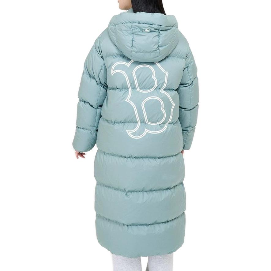Details for MLB 波士顿红袜队宽松版徽标连帽长款羽绒服薄荷绿 男女同款 FW23. 3ADJB1136-43MTD