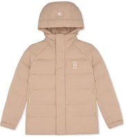 MLB FW23 Boston Red Sox Unisex Long Hooded Down Jacket Beige. 3ADJB2136-43BGM MLB FW23 Boston Red Sox Unisex Long Hooded Down Jacket Beige. 3ADJB2136-43BGM