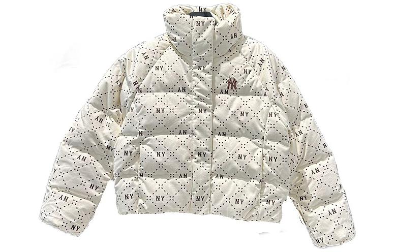 Order MLB FW23 ダイヤモンモノグラム柄ルーズフィット中綿ジャケットクリームユニセックス 3FDJM0136-50CRD