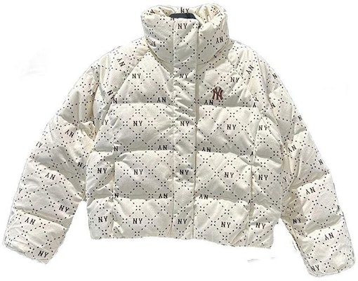 MLB FW23 ダイヤモンモノグラム柄ルーズフィット中綿ジャケットクリームユニセックス 3FDJM0136-50CRD Order MLB FW23 ダイヤモンモノグラム柄ルーズフィット中綿ジャケットクリームユニセックス 3FDJM0136-50CRD