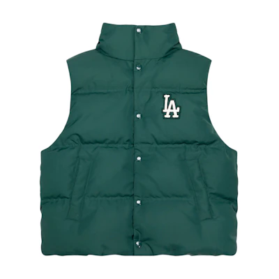 MLB FW23 Los Angeles Dodgers Logo Puffer Vest Unisex Green 3ADVV0136-07GND